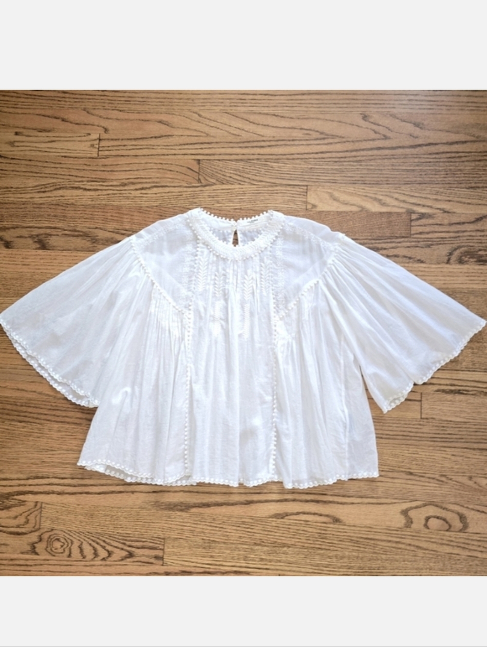 Cotton ISABEL MARANT Étoile Algar Top Small Medium EU 38 White Lace